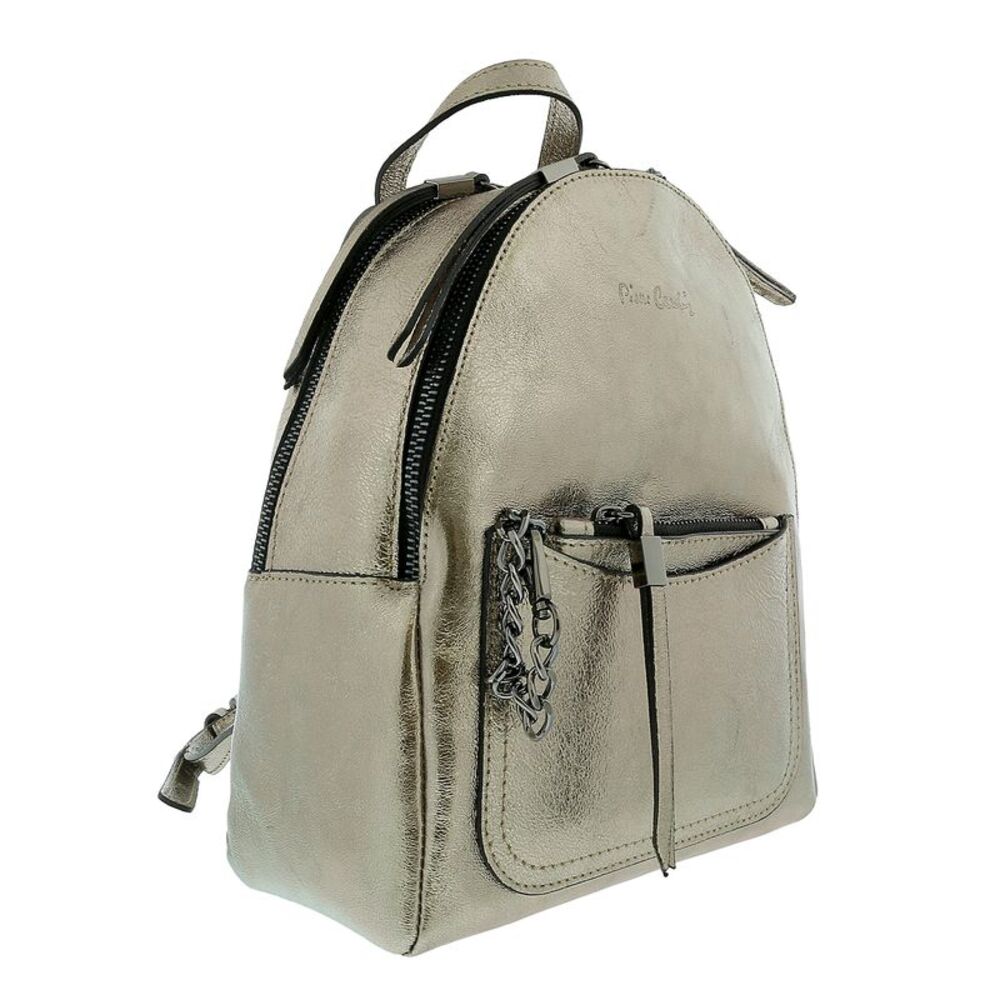 Pierre Cardin Bronze Leather Metallic Large Fashion Backpack